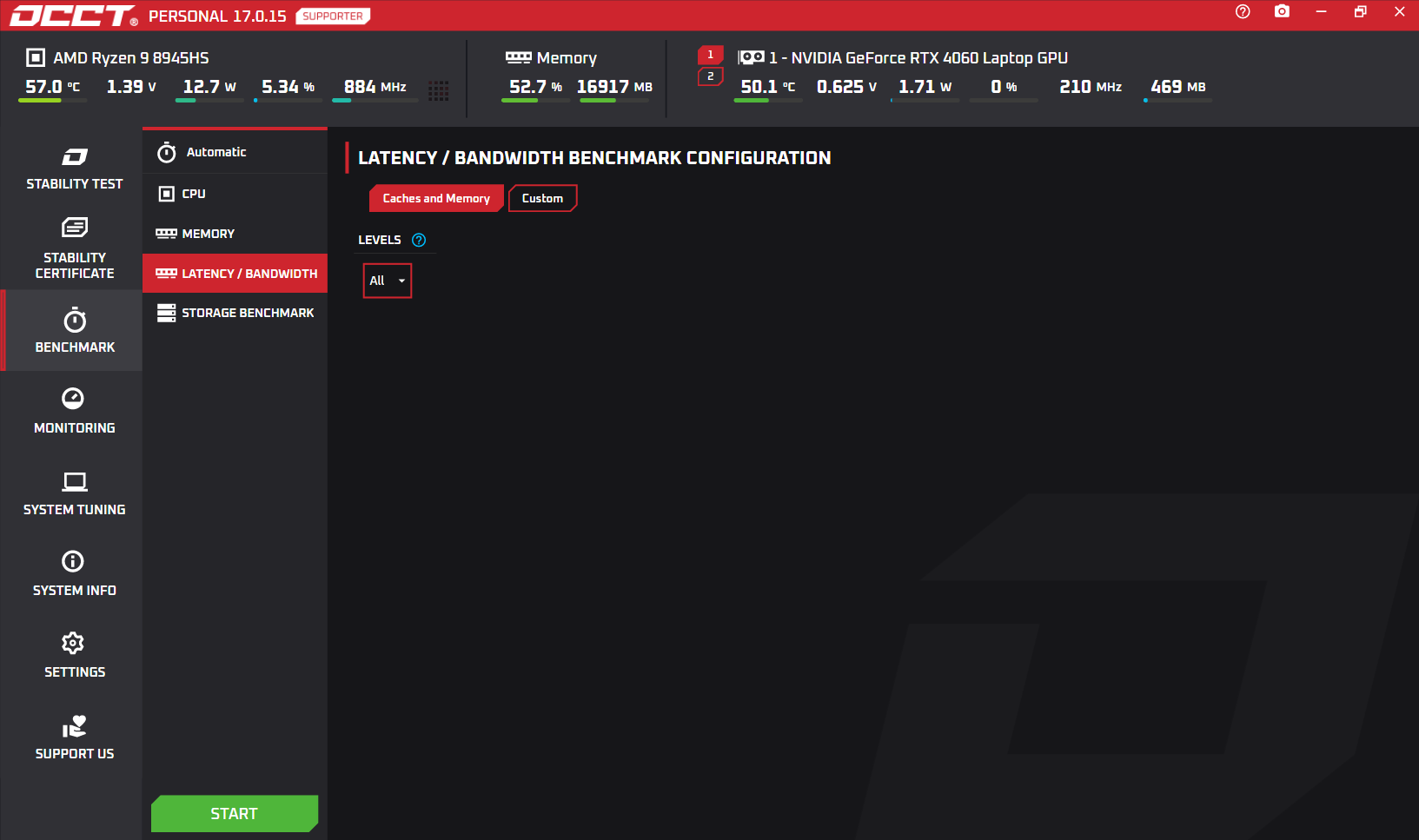 Latency & bandwidth benchmark